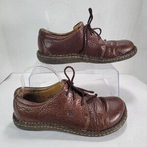 Born Brown Leather Womens Shoes Size 8.5 Oxford Comfort Academia Academic Casual